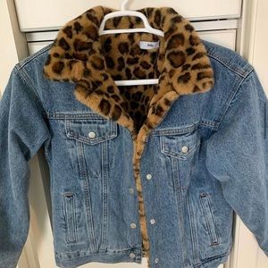 Adika Cheetah Denim Jacket